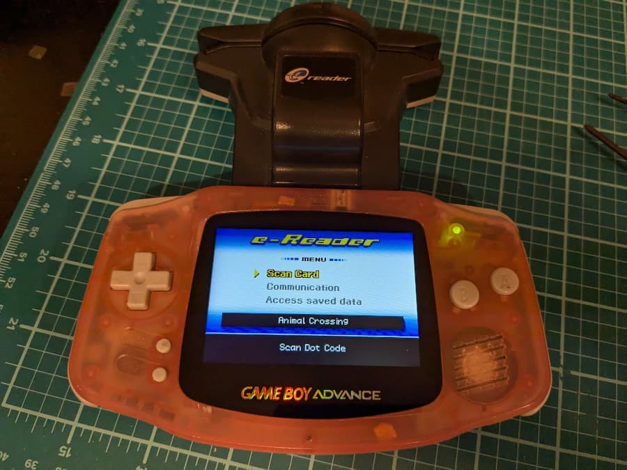 Final result of adding the IPS screen to a Gameboy Advance